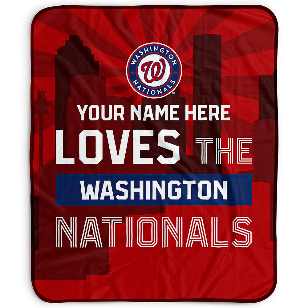 Pegasus Washington Nationals 50" x 60" City Skyline Personalized Fleece Blanket