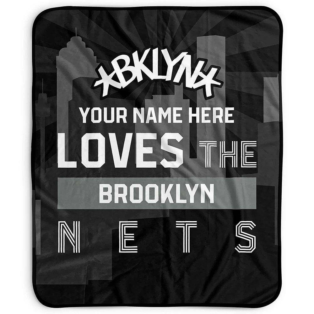 Pegasus Brooklyn Nets 50" x 60" City Skyline Personalized Fleece Blanket