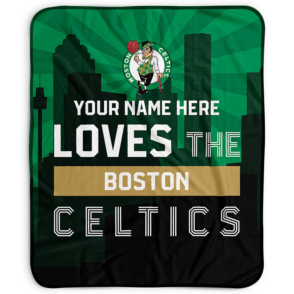 Pegasus Boston Celtics 50" x 60" City Skyline Personalized Fleece Blanket