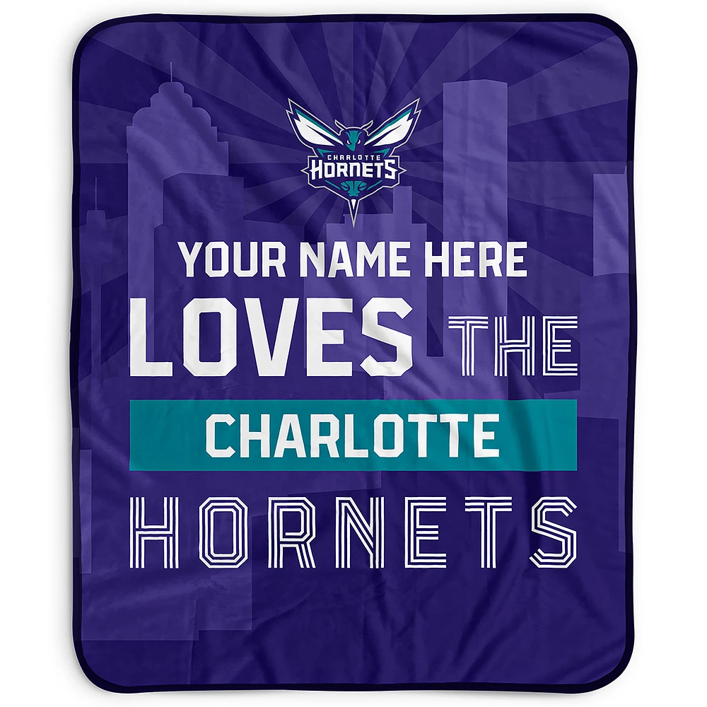Pegasus Charlotte Hornets 50" x 60" City Skyline Personalized Fleece Blanket