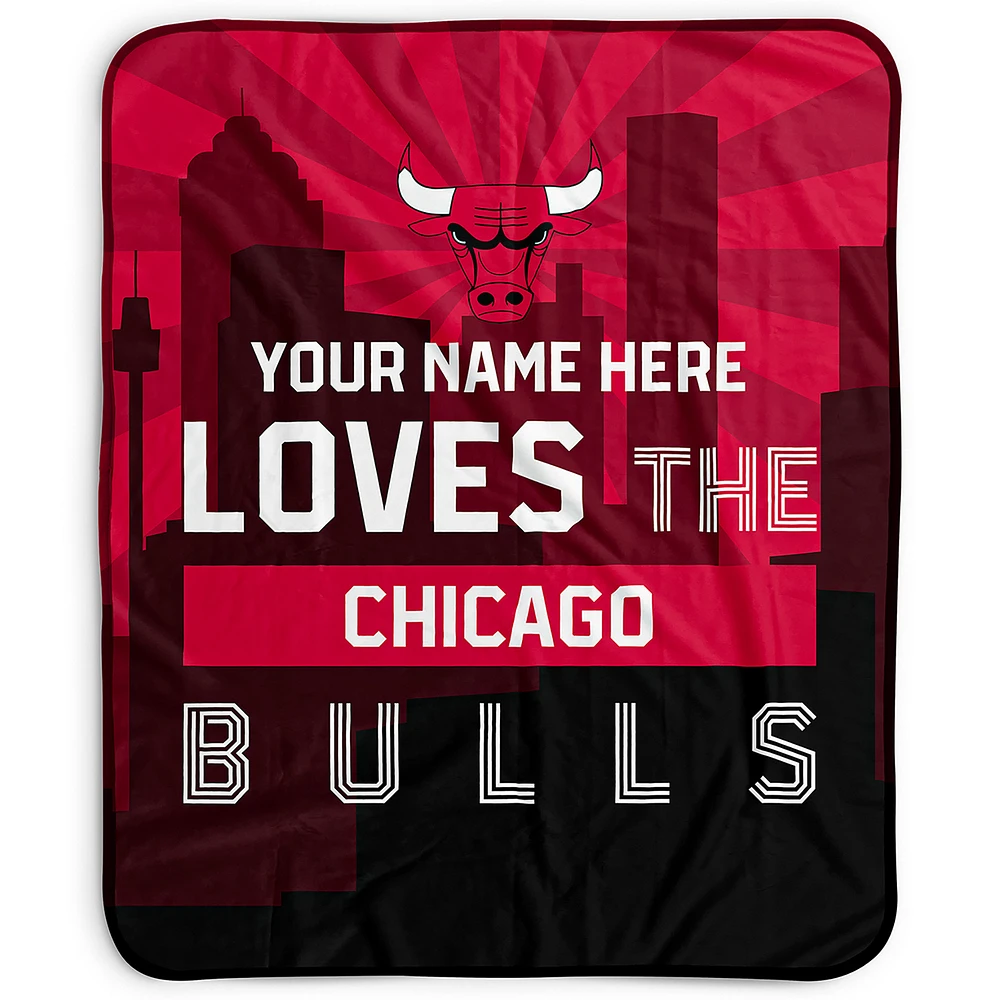 Pegasus Chicago Bulls 50" x 60" City Skyline Personalized Fleece Blanket