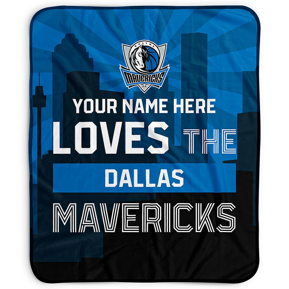 Pegasus Dallas Mavericks 50" x 60" City Skyline Personalized Fleece Blanket