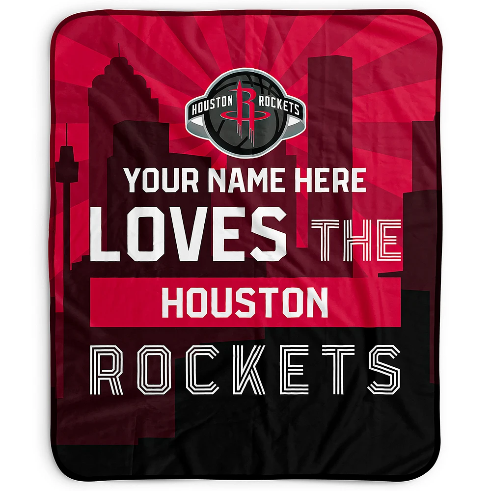 Pegasus Houston Rockets 50" x 60" City Skyline Personalized Fleece Blanket