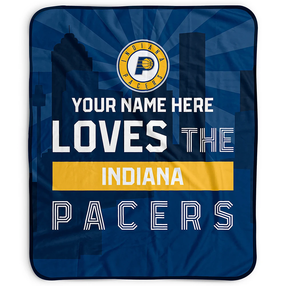 Pegasus Indiana Pacers 50" x 60" City Skyline Personalized Fleece Blanket