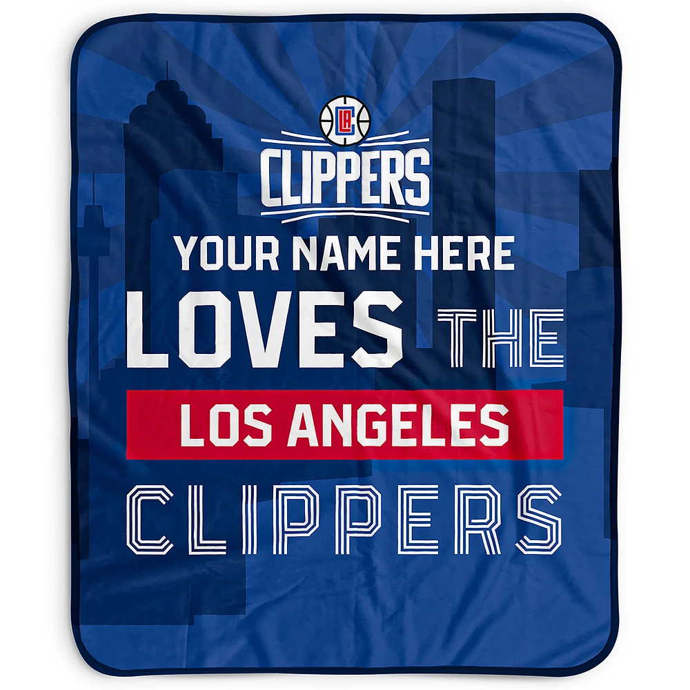 Pegasus LA Clippers 50" x 60" City Skyline Personalized Fleece Blanket