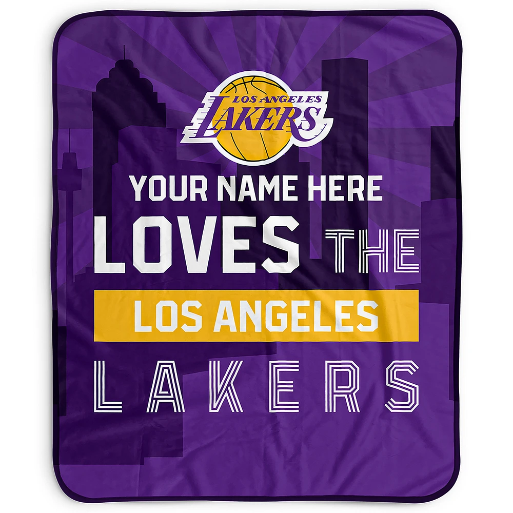 Pegasus Los Angeles Lakers 50" x 60" City Skyline Personalized Fleece Blanket
