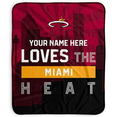 Pegasus Miami Heat 50" x 60" City Skyline Personalized Fleece Blanket