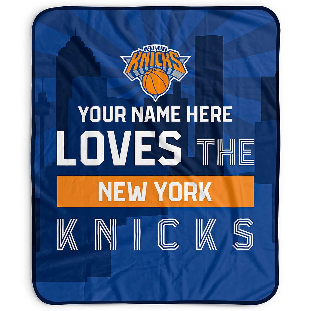 Pegasus New York Knicks 50" x 60" City Skyline Personalized Fleece Blanket