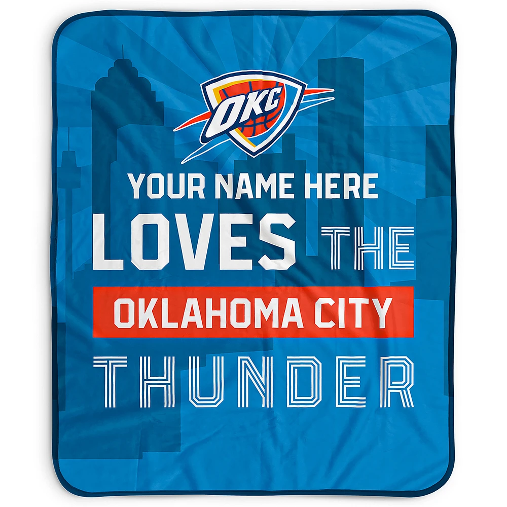 Pegasus Oklahoma City Thunder 50" x 60" City Skyline Personalized Fleece Blanket