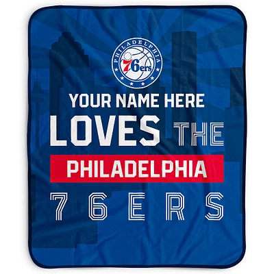 Pegasus Philadelphia 76ers 50" x 60" City Skyline Personalized Fleece Blanket