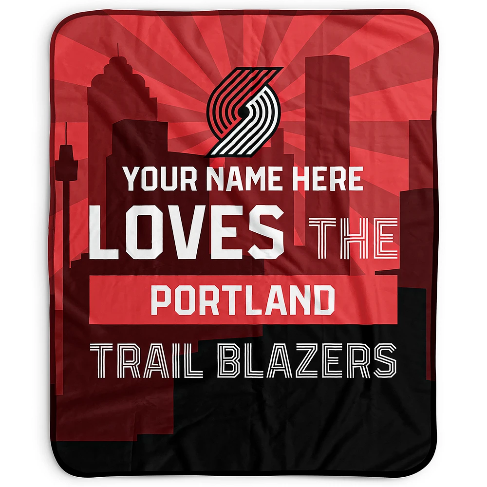Pegasus Portland Trail Blazers 50" x 60" City Skyline Personalized Fleece Blanket