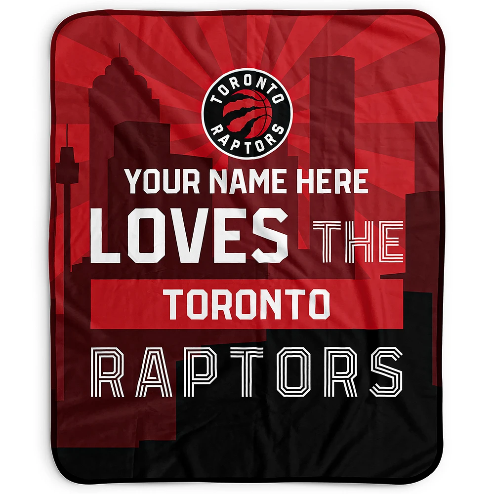 Pegasus Toronto Raptors 50" x 60" City Skyline Personalized Fleece Blanket