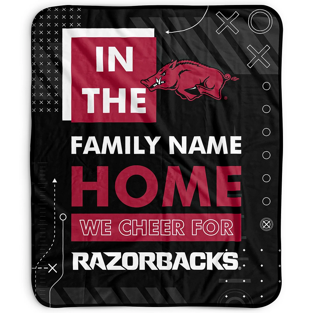 Pegasus Arkansas Razorbacks 50" x 60" "We Cheer" Personalized Fleece Blanket
