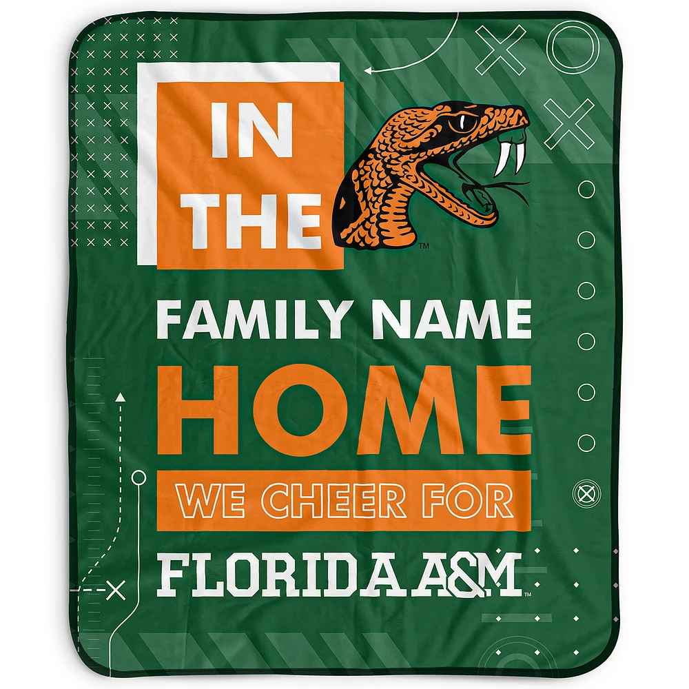 Pegasus Florida A&M Rattlers 50" x 60" "We Cheer" Personalized Fleece Blanket