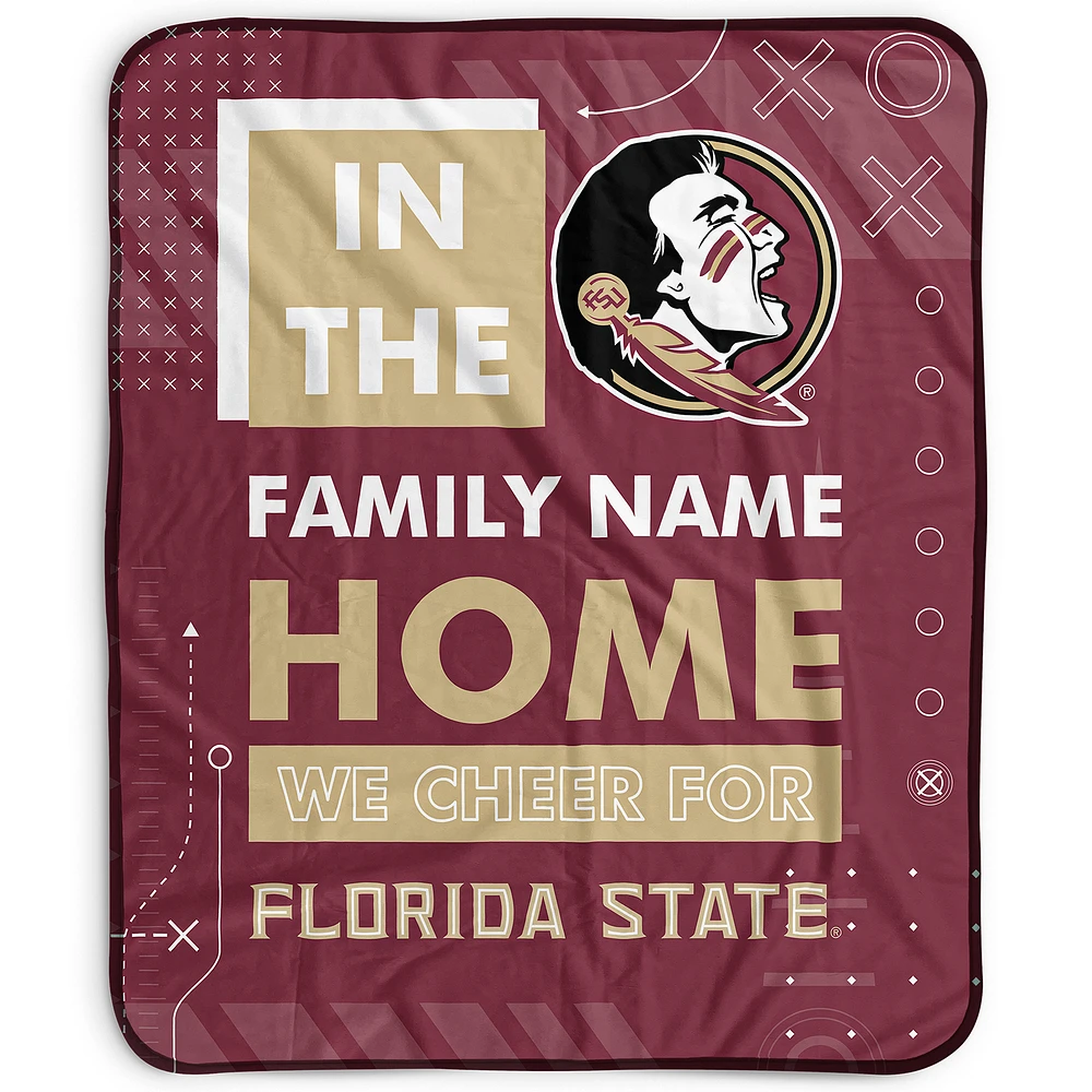 Pegasus Florida State Seminoles 50" x 60" "We Cheer" Personalized Fleece Blanket