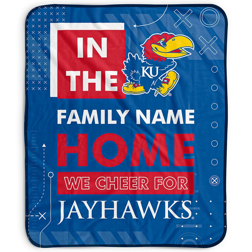 Pegasus Kansas Jayhawks 50" x 60" "We Cheer" Personalized Fleece Blanket