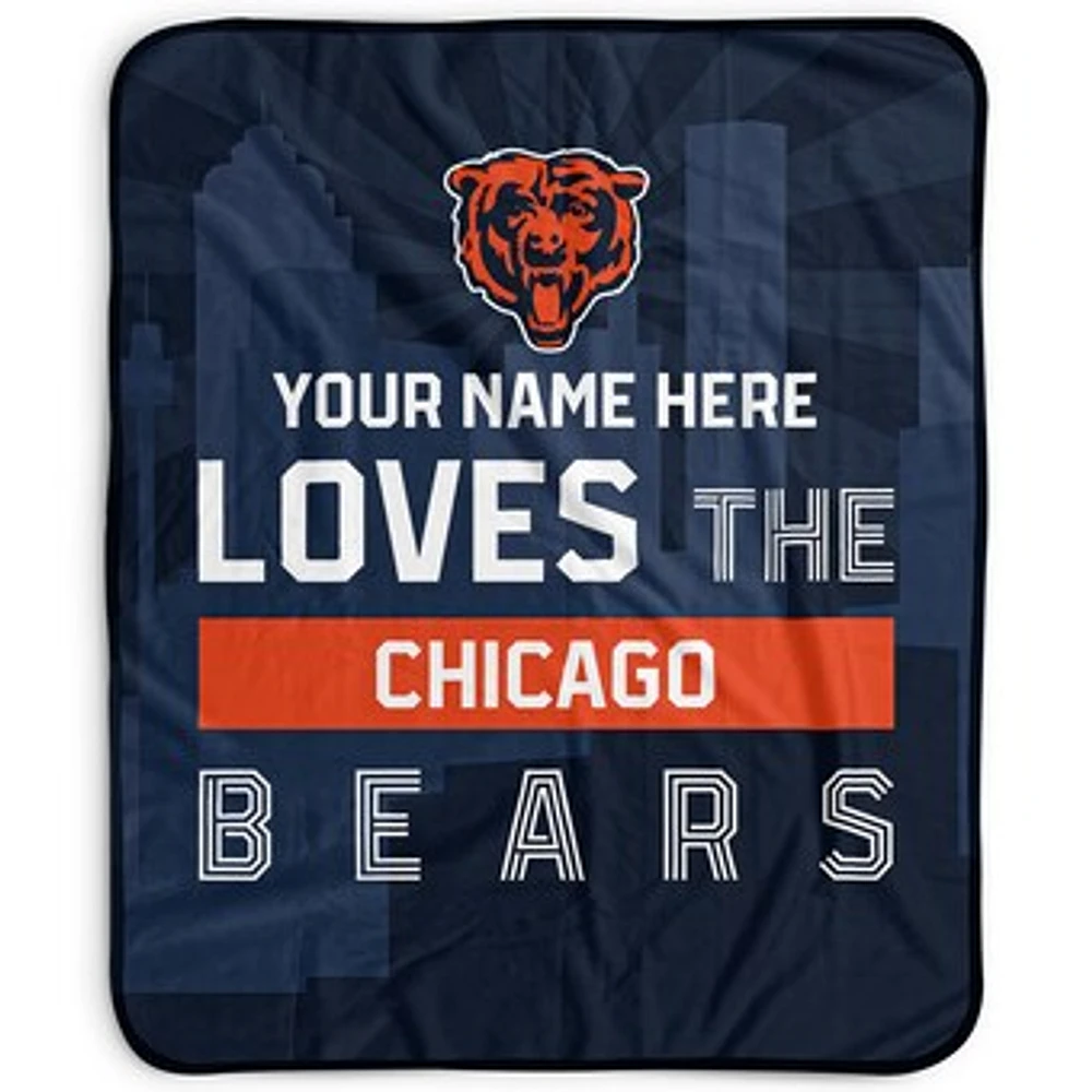 Pegasus Chicago Bears 50" x 60" City Skyline Personalized Fleece Blanket
