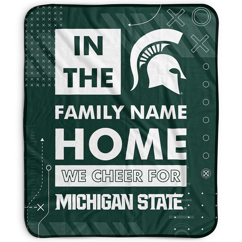 Pegasus Michigan State Spartans 50" x 60" "We Cheer" Personalized Fleece Blanket