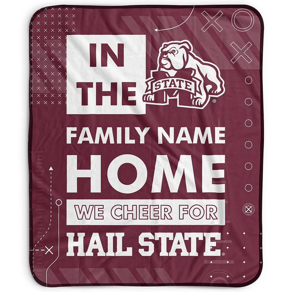 Pegasus Mississippi State Bulldogs 50" x 60" "We Cheer" Personalized Fleece Blanket