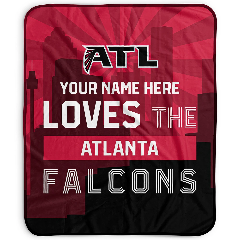 Pegasus Atlanta Falcons 50" x 60" City Skyline Personalized Fleece Blanket
