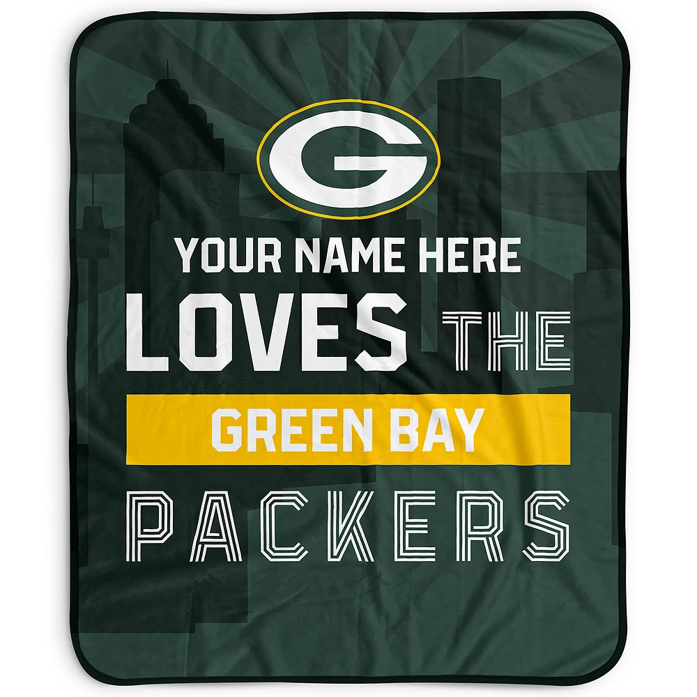 Pegasus Green Bay Packers 50" x 60" City Skyline Personalized Fleece Blanket