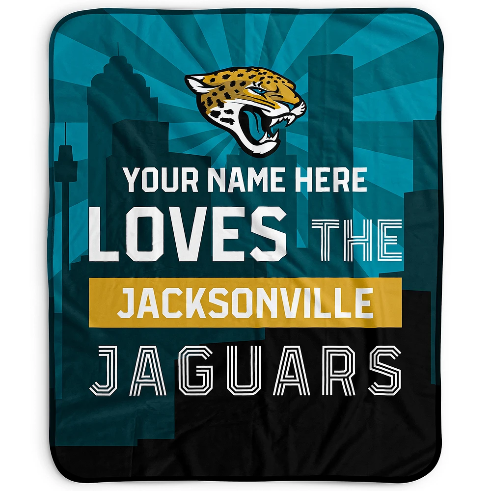 Pegasus Jacksonville Jaguars 50" x 60" City Skyline Personalized Fleece Blanket