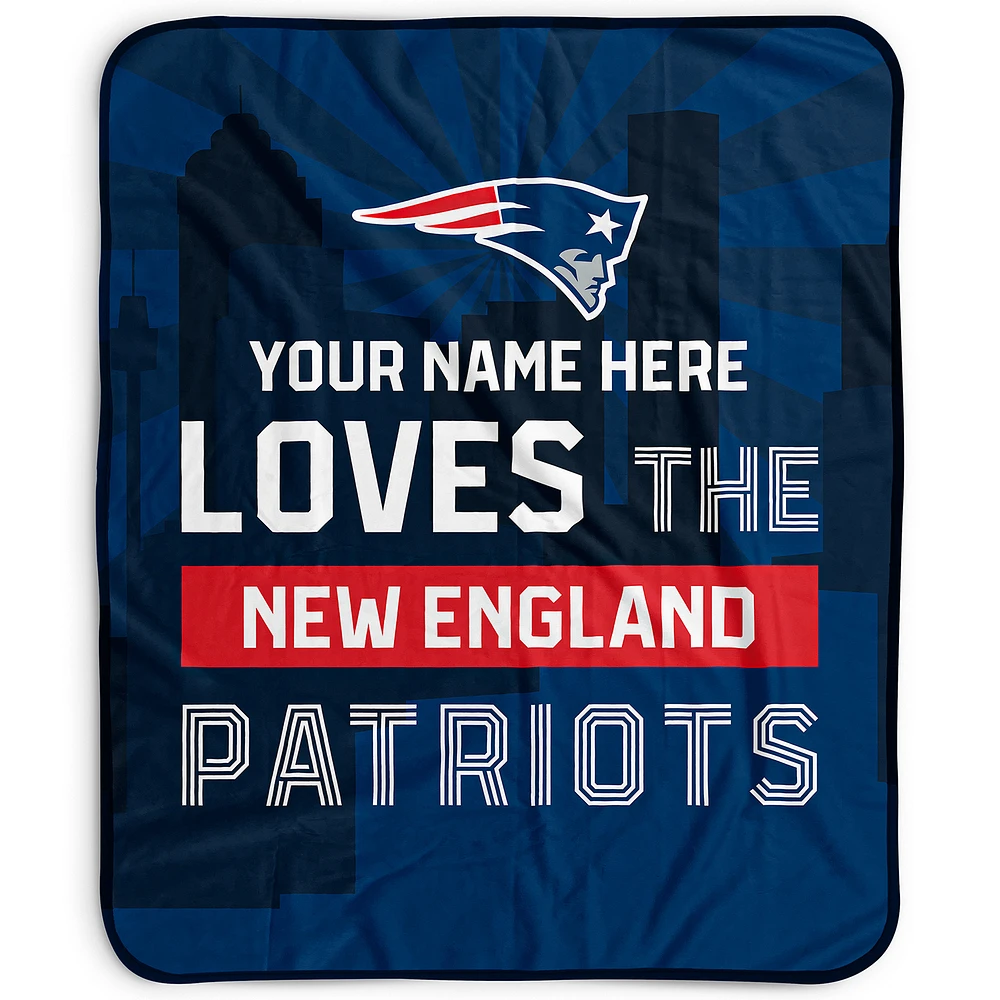 Pegasus New England Patriots 50" x 60" City Skyline Personalized Fleece Blanket
