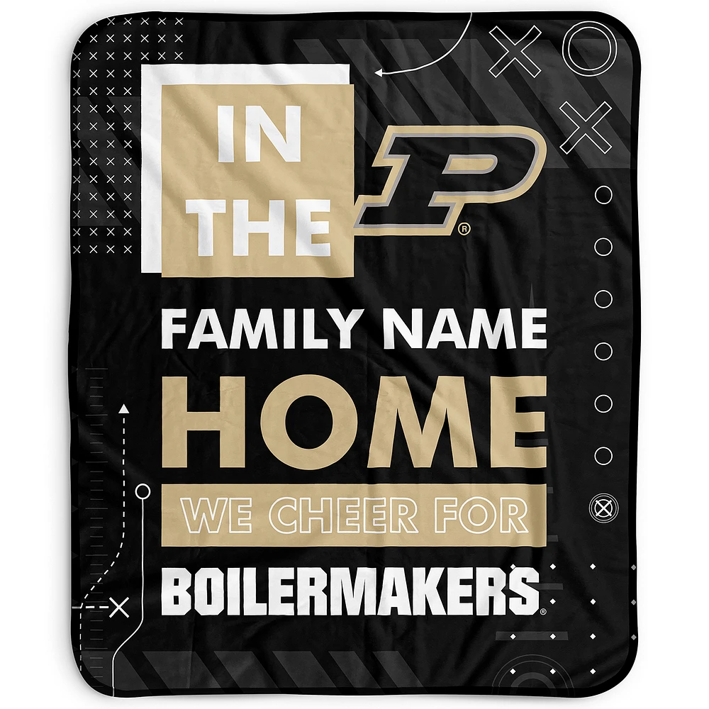 Pegasus Purdue Boilermakers 50" x 60" "We Cheer" Personalized Fleece Blanket