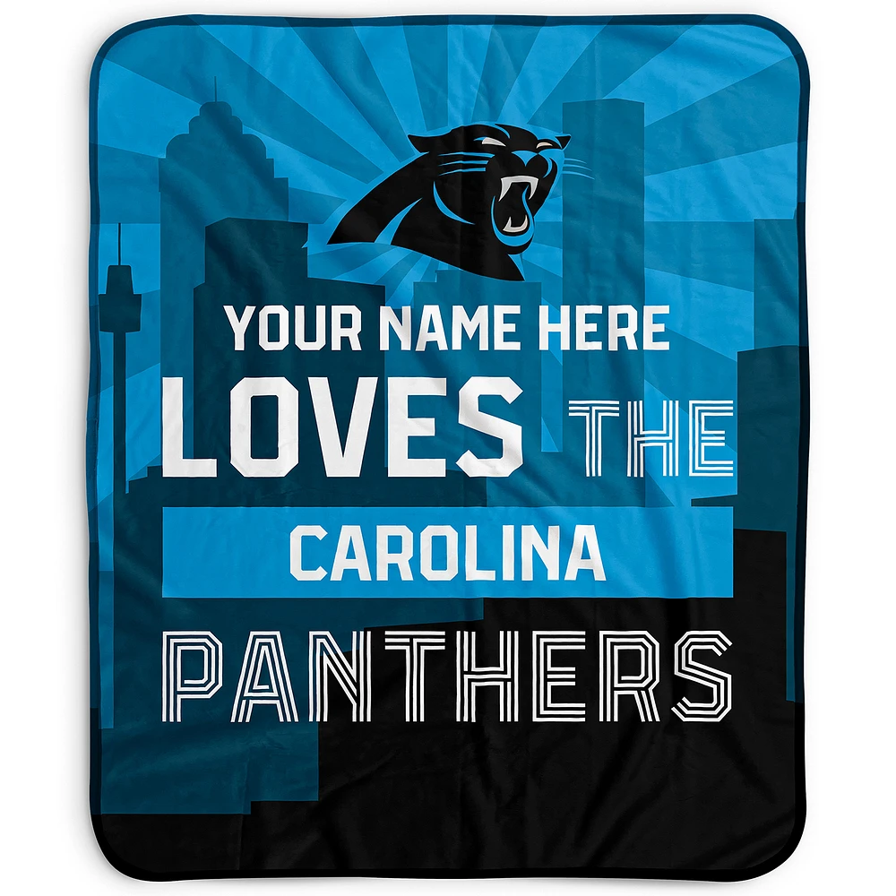 Pegasus Carolina Panthers 50" x 60" City Skyline Personalized Fleece Blanket