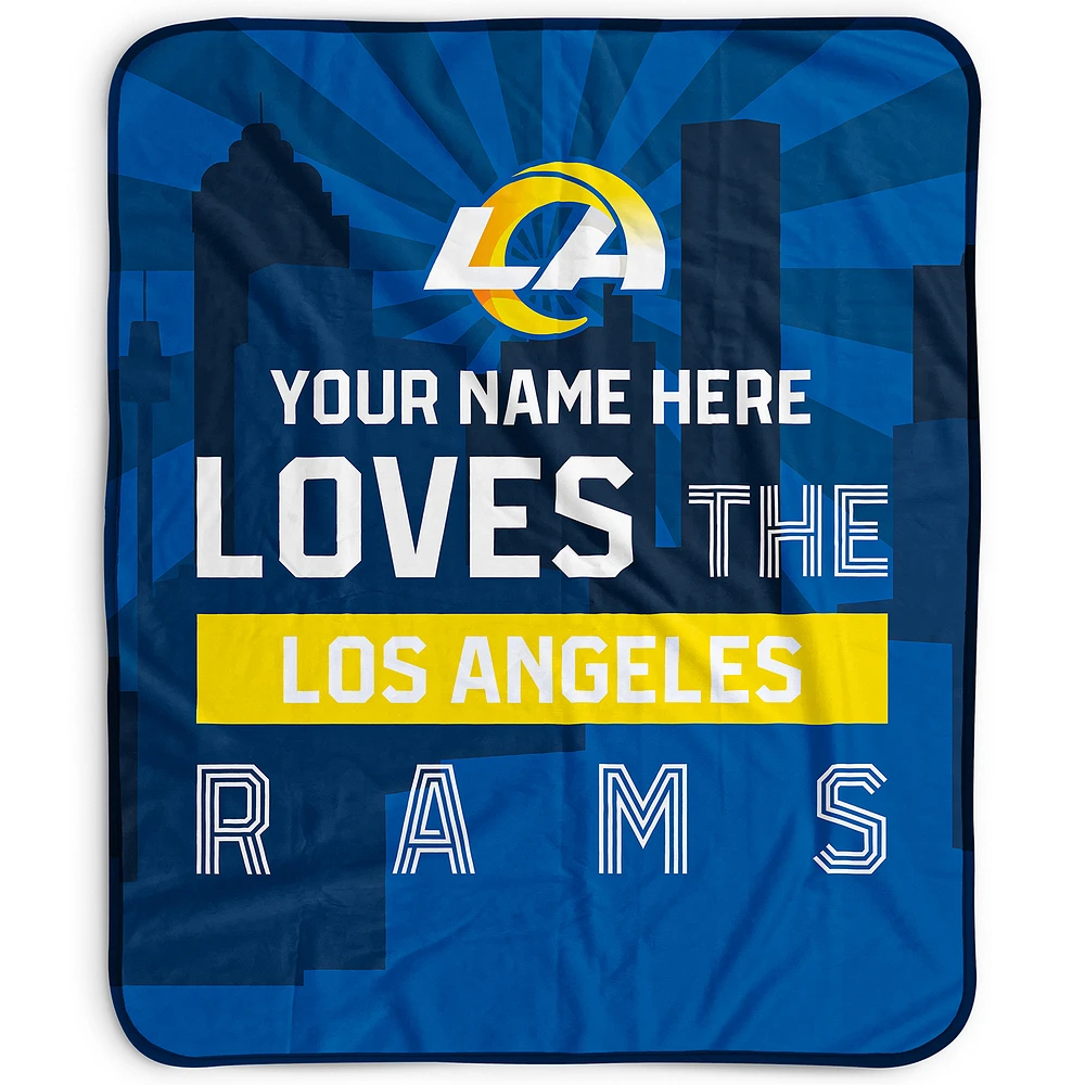 Pegasus Los Angeles Rams 50" x 60" City Skyline Personalized Fleece Blanket