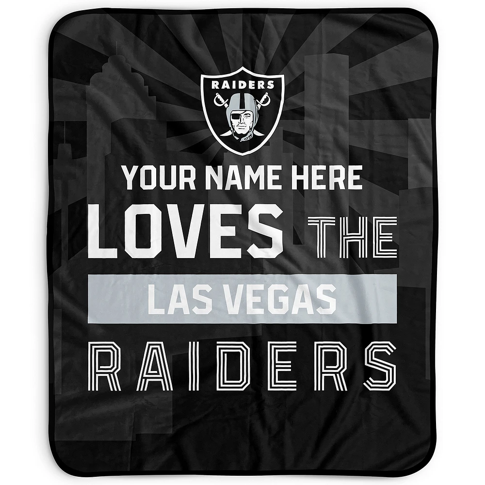 Pegasus Las Vegas Raiders 50" x 60" City Skyline Personalized Fleece Blanket