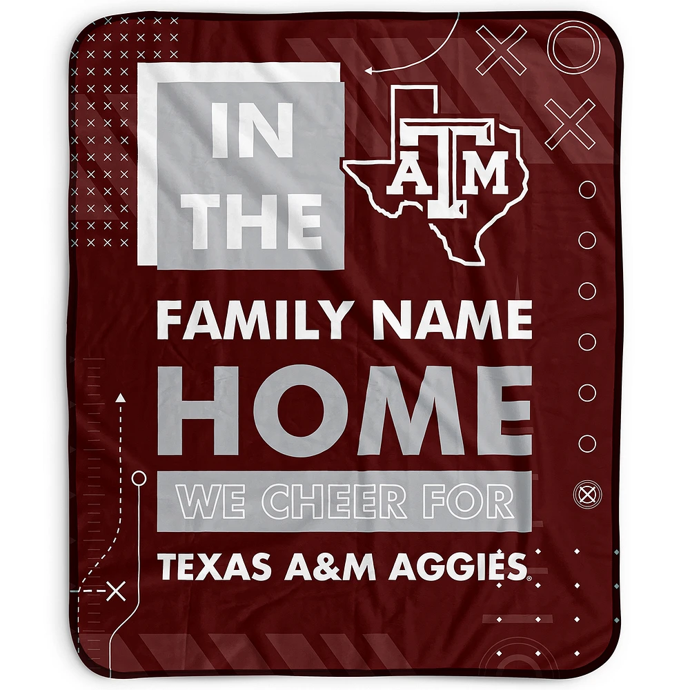 Pegasus Texas A&M Aggies 50" x 60" "We Cheer" Personalized Fleece Blanket