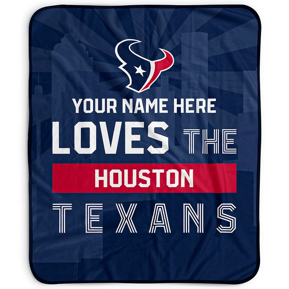 Pegasus Houston Texans 50" x 60" City Skyline Personalized Fleece Blanket