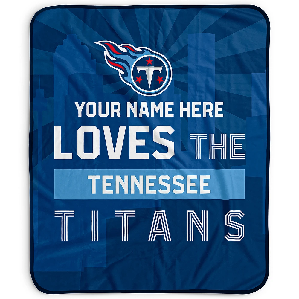Pegasus Tennessee Titans 50" x 60" City Skyline Personalized Fleece Blanket