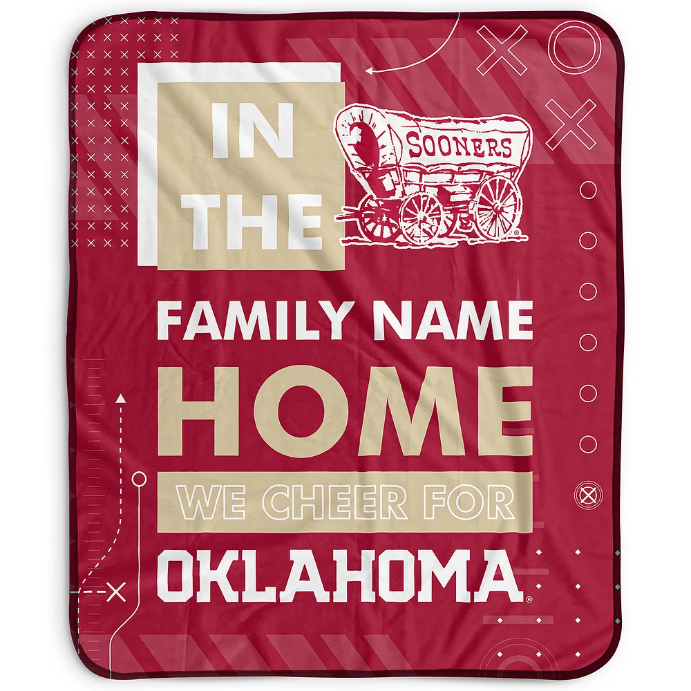 Pegasus Oklahoma Sooners 50" x 60" "We Cheer" Personalized Fleece Blanket
