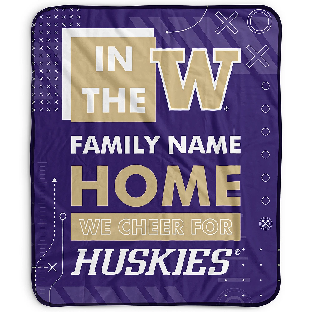 Pegasus Washington Huskies 50" x 60" "We Cheer" Personalized Fleece Blanket