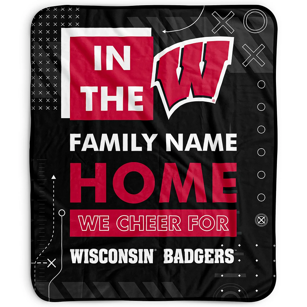 Pegasus Wisconsin Badgers 50" x 60" "We Cheer" Personalized Fleece Blanket