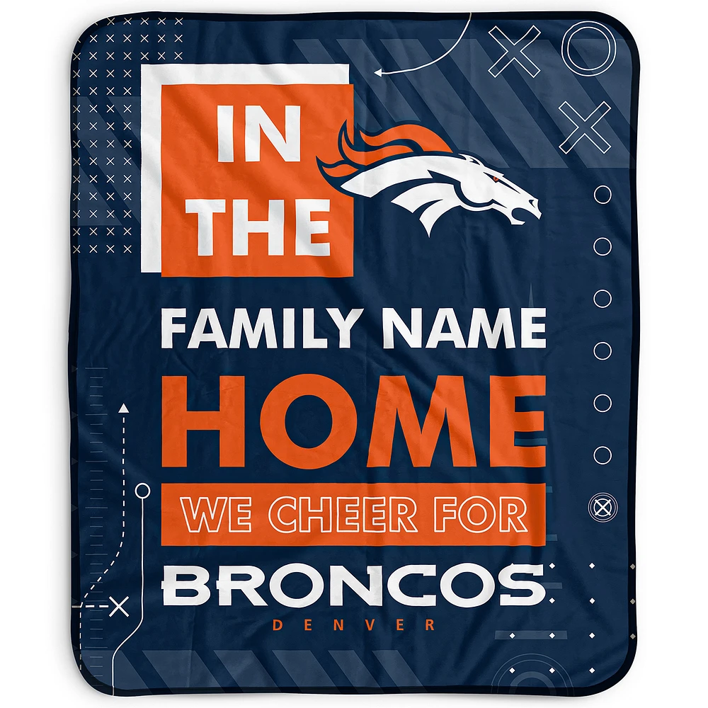 Pegasus Denver Broncos 50" x 60" "We Cheer" Personalized Fleece Blanket