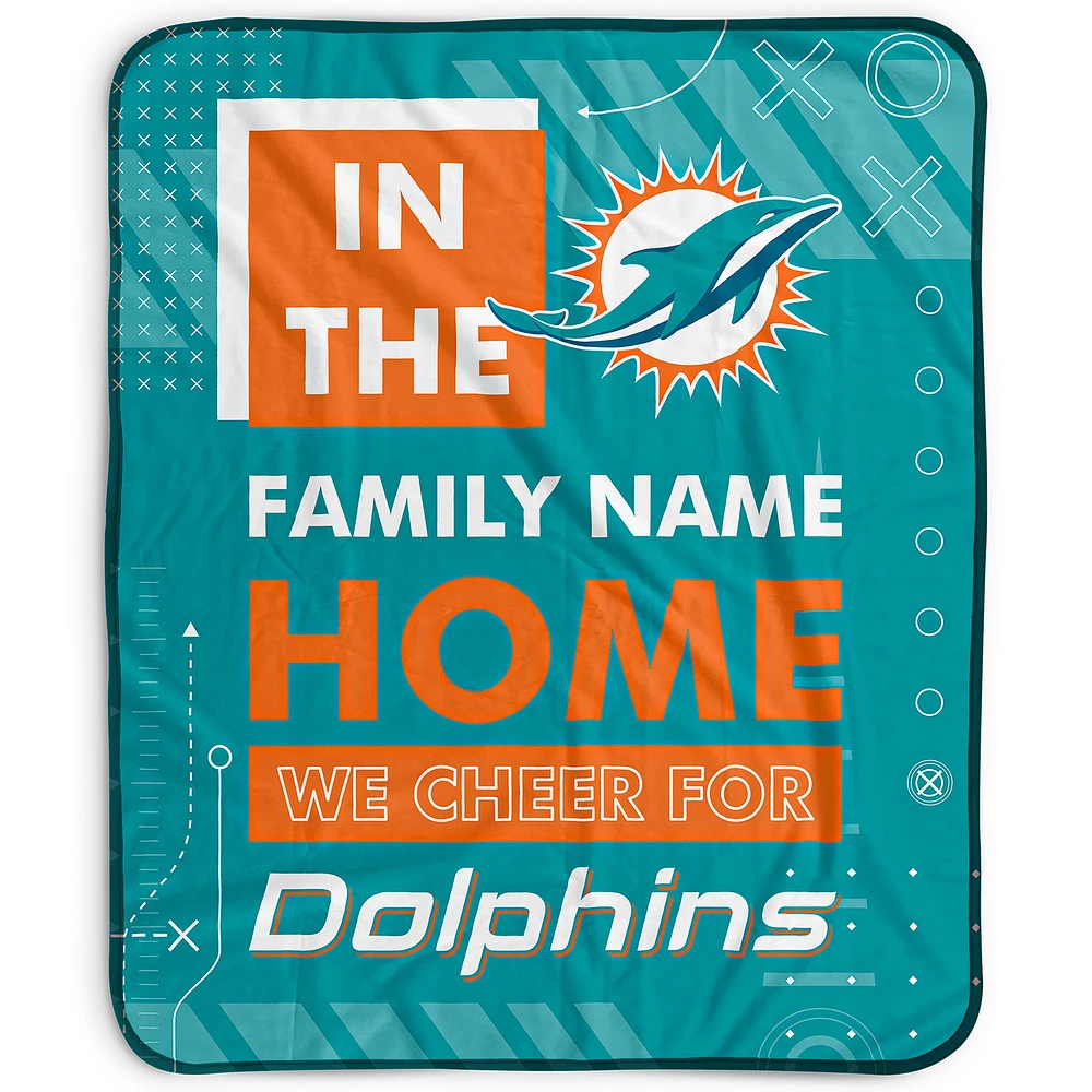 Pegasus Miami Dolphins 50" x 60" "We Cheer" Personalized Fleece Blanket