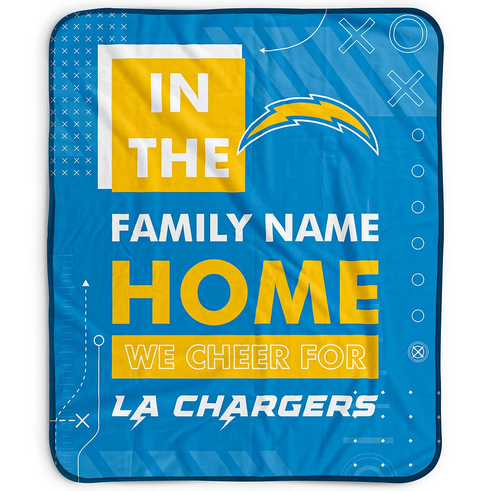 Pegasus Los Angeles Chargers 50" x 60" "We Cheer" Personalized Fleece Blanket