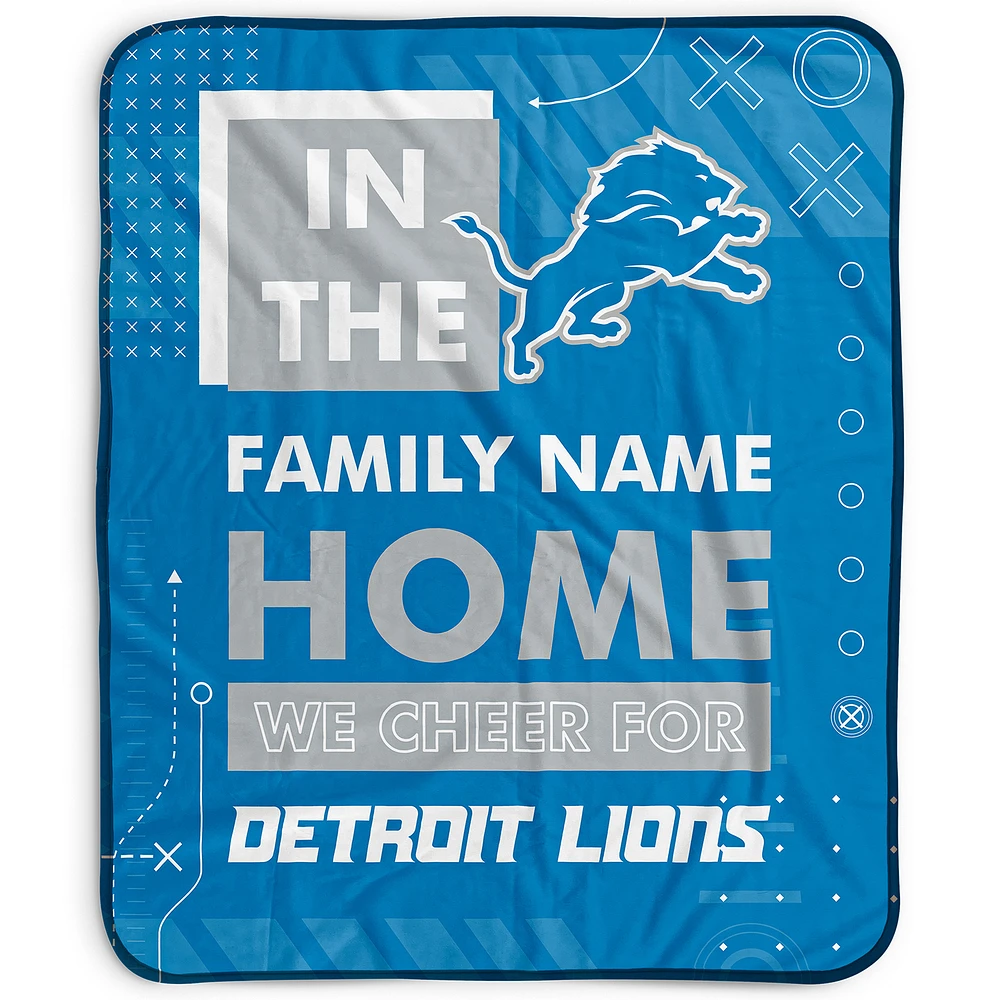 Pegasus Detroit Lions 50" x 60" "We Cheer" Personalized Fleece Blanket