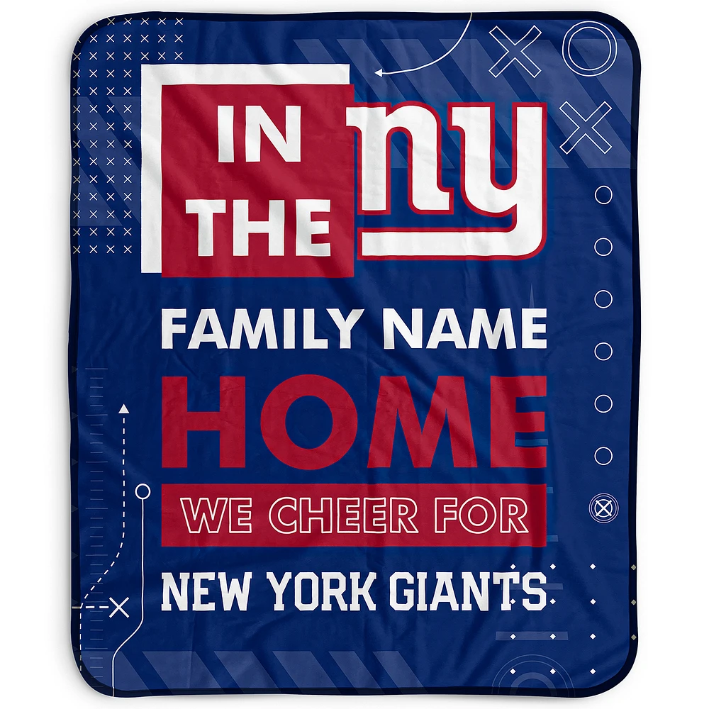 Pegasus New York Giants 50" x 60" "We Cheer" Personalized Fleece Blanket