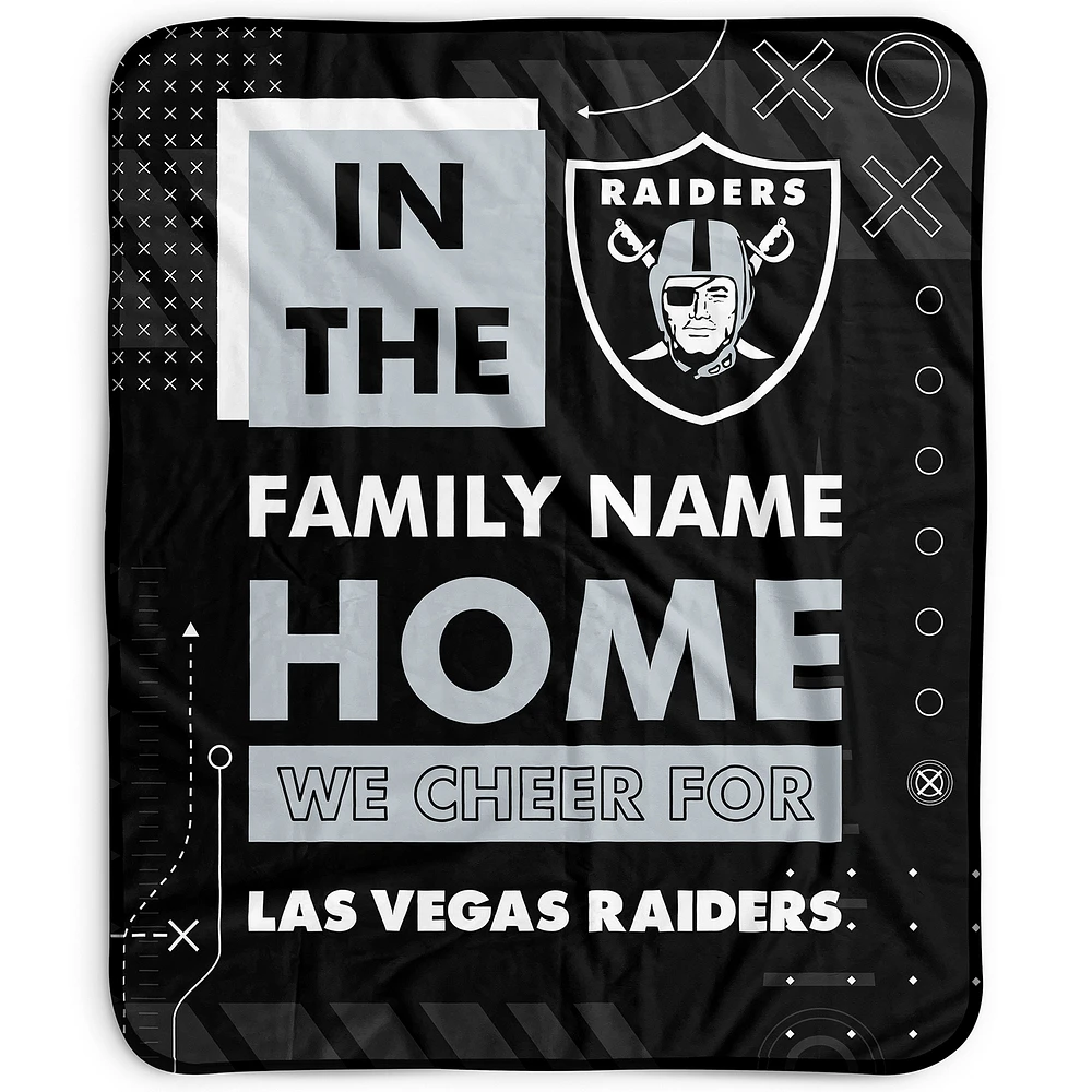 Pegasus Las Vegas Raiders 50" x 60" "We Cheer" Personalized Fleece Blanket