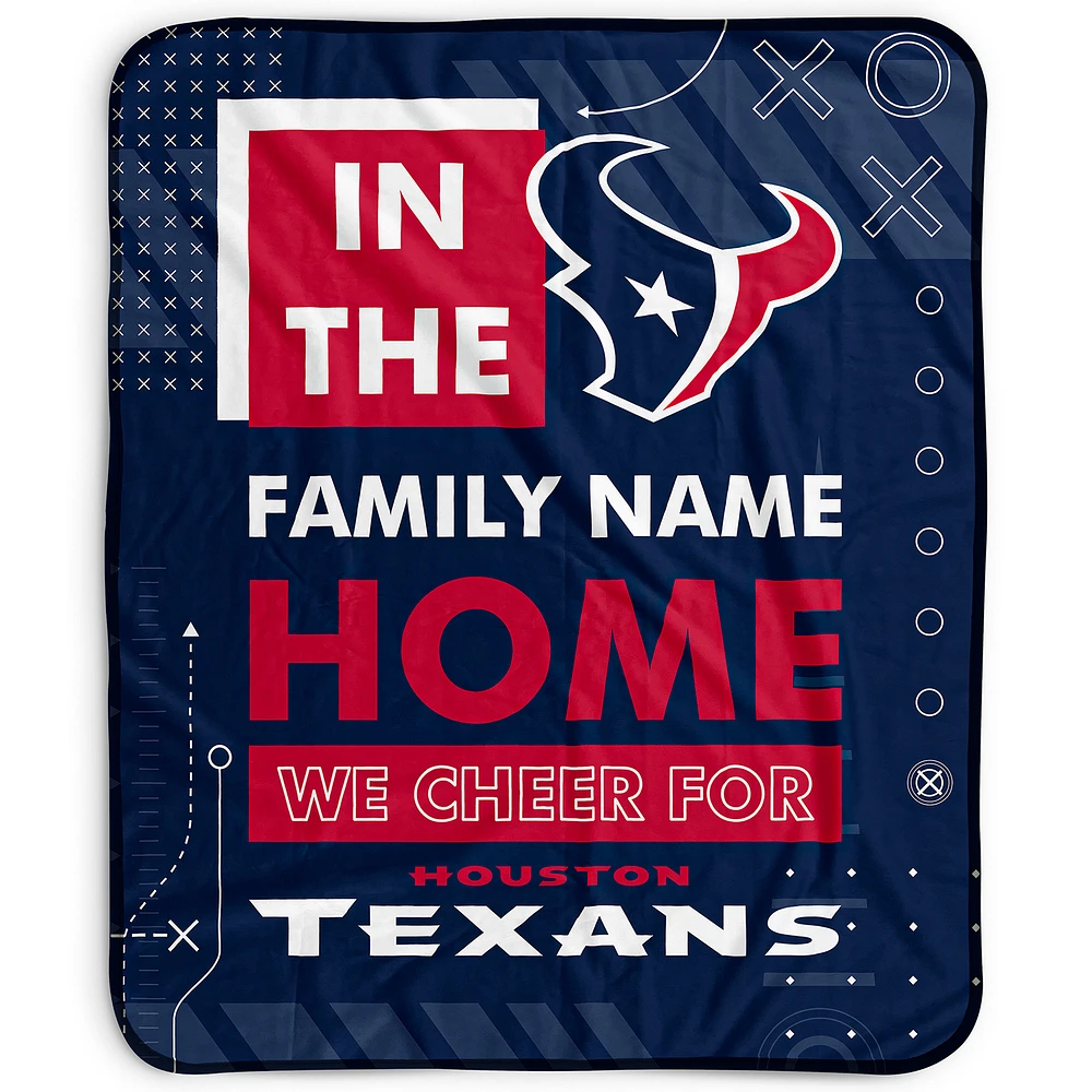 Pegasus Houston Texans 50" x 60" "We Cheer" Personalized Fleece Blanket