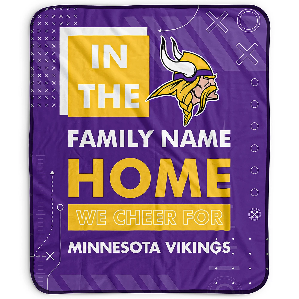 Pegasus Minnesota Vikings 50" x 60" "We Cheer" Personalized Fleece Blanket