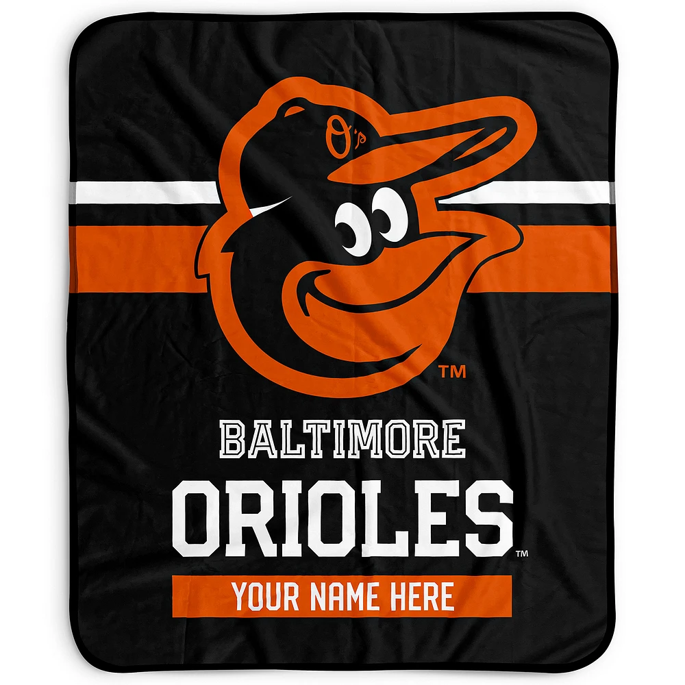 Pegasus Baltimore Orioles 50" x 60" Stripes Personalized Fleece Blanket