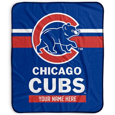 Pegasus Chicago Cubs 50" x 60" Stripes Personalized Fleece Blanket