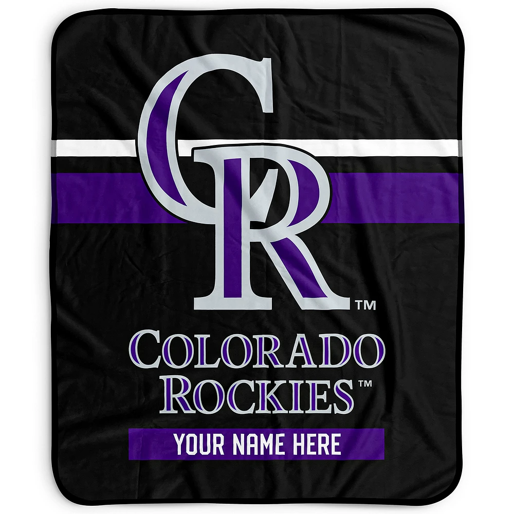 Pegasus Colorado Rockies 50" x 60" Stripes Personalized Fleece Blanket