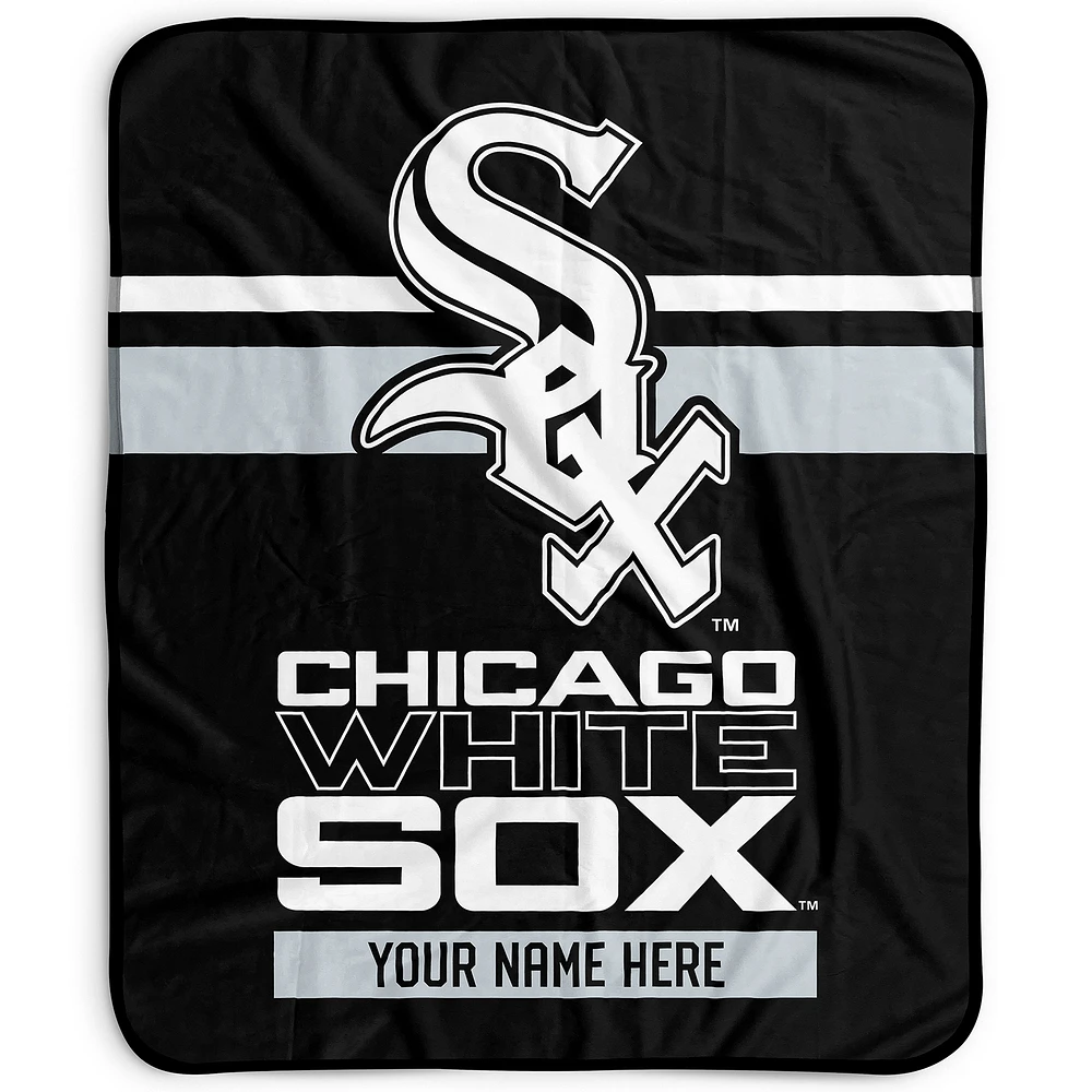 Pegasus Chicago White Sox 50" x 60" Stripes Personalized Fleece Blanket