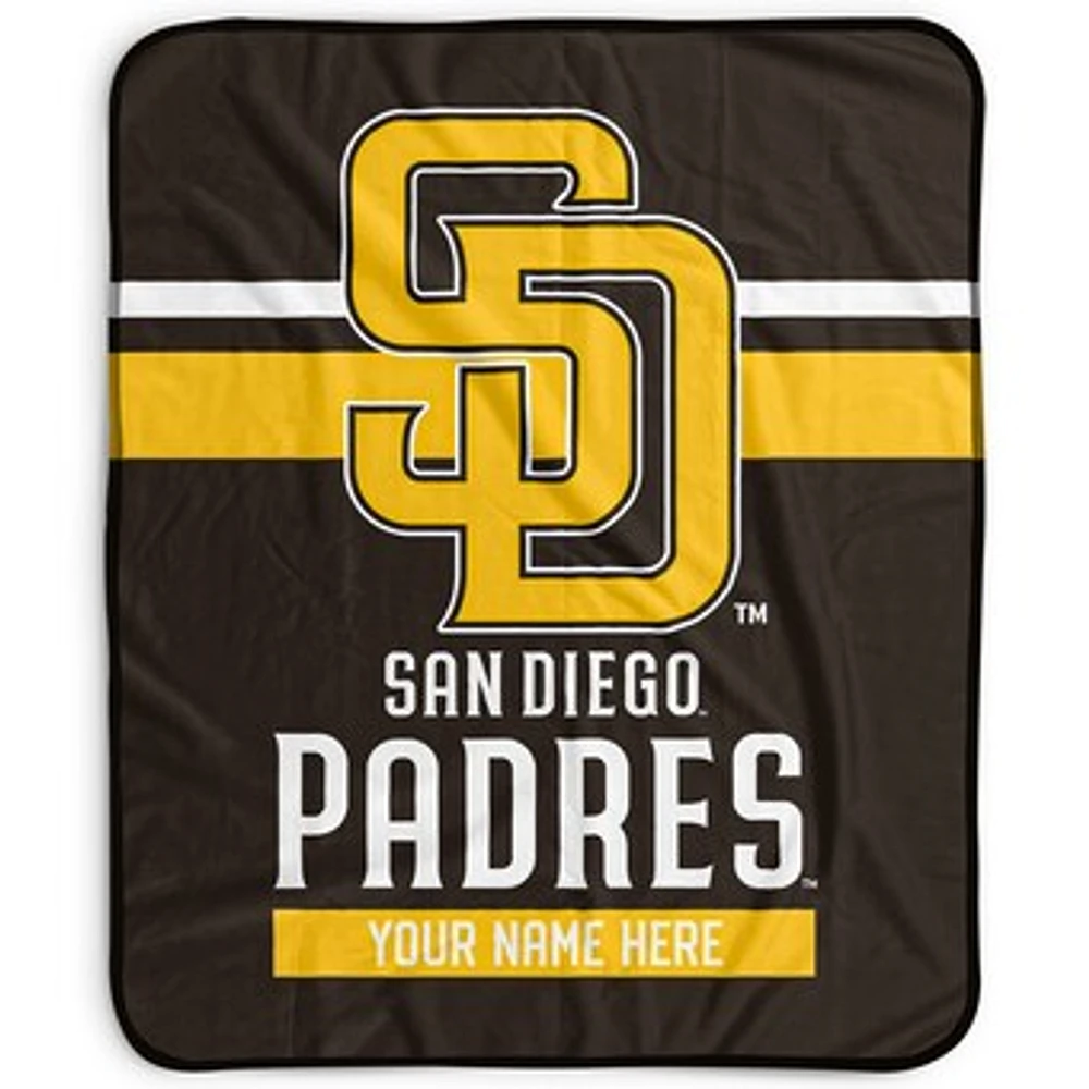 Pegasus San Diego Padres 50" x 60" Stripes Personalized Fleece Blanket